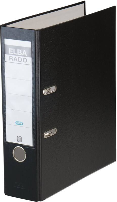 ELBA Rado Brilliant Ordner Breit DIN A4 80 mm Schwarz 2 Ringe Kunststoff