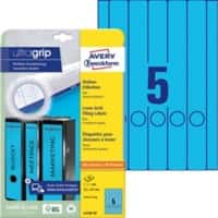 AVERY Zweckform L4749-20 Ordneretiketten DIN A4 Blau 38 x 297 mm 20 Stück à 5 Etiketten