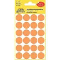 AVERY Zweckform 3173 Markierungspunkte Neonorange 18 x 18 mm 4 Blatt à 24 Etiketten