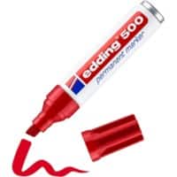 edding 500 Keilspitze Permanentmarker Breit Keilspitze 7 mm Rot Nachfüllbar