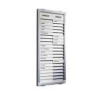 Legamaster PROFESSIONAL Anwesenheitstafel 26 (B) x 77 (H) cm Aluminium, Kunststoff Silber