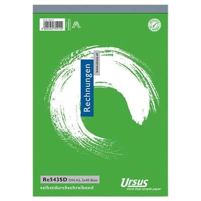 Ursus Style Rechnungsbuch RE543SD A5 3x40 Blatt selbstdurchschreibend