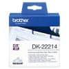 Brother DK-22214 Authentic Papier Endlosetiketten Selbstklebend Schwarzer Druck auf Weiß 12 mm x 30.5m