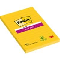 Post-it Haftnotizen 101 x 152 mm Gelb Rechteckig Liniert 6 Stück à 75 Blatt