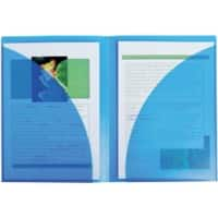 Exacompta Präsentationsmappe Twin File DIN A4 Blau, Transparent Polypropylen