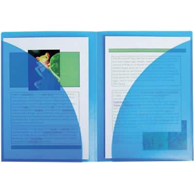 Exacompta Präsentationsmappe Twin File DIN A4 Blau  Transparent Polypropylen 