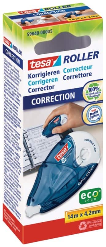 tesa tesaroller Correction Korrekturband Vetikal 4.2 mm x 14 mm Blau