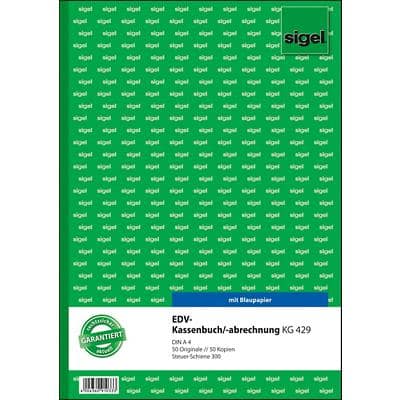 Sigel Kassenbuch Steuerschiene 300 DIN A4 50 Blatt