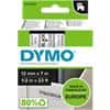 DYMO D1 Beschriftungsband Authentisch 45010 S0721440 Selbsthaftend Schwarz auf Transparent 12 mm x 7 m