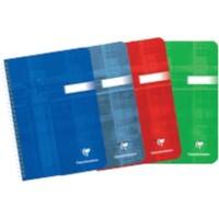 Clairefontaine A5 Drahtgebunden Farbig sortiert Laminiert Pappe Cover Notizbuch Kariert 90 Blatt