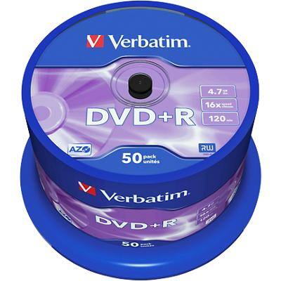 Verbatim DVD+R Spindle 16x 4.7 GB 50 Stück