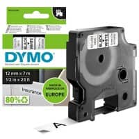 DYMO D1 Beschriftungsband Authentisch 45013 S0720530 Selbsthaftend Schwarz auf Weiß 12 mm x 7 m