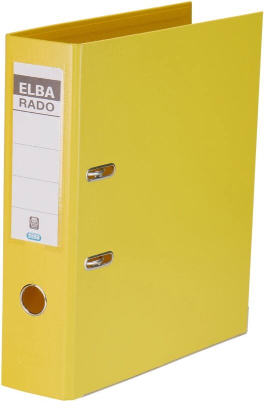 ELBA Rado Plast Breit Ordner DIN A4 80 mm Gelb 2 Ringe Rado Plast PVC (Polyvinylchlorid) Hochformat
