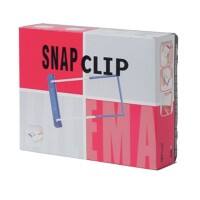 Djois SnapClip Archiv-Clips Blau, Weiß Kunststoff 103 x 2 mm 50 Stück