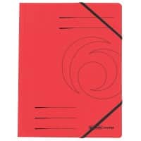 herlitz Eckspannmappe DIN A4 Rot Pressspankarton mit Gummiband 24 x 31,8 cm
