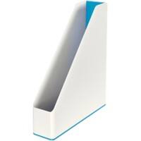 Leitz WOW Stehsammler Duo Colour DIN A4 Weiß, Blau 7,3 x 27,2 x 31,8 cm