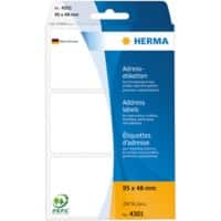 HERMA Adressetiketten 4301 Weiß Selbstklebend 95 x 48 mm 250 Stück