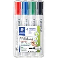 STAEDTLER Whiteboard Marker Lumocolor 351 Rundspitze Farbig sortiert 4 Stück