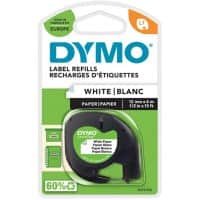 DYMO FG614300BEIG 91200 Beschriftungsband Original Selbsthaftend Schwarz auf Weiß 12 mm (B) x 4 m (L)