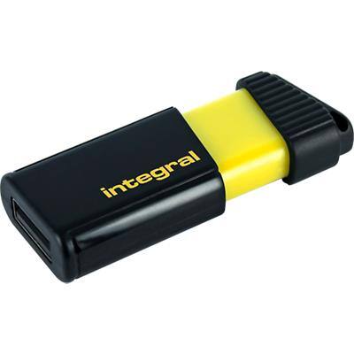 Integrierter USB 2.0 USB-Stick Pulse 64 GB Schwarz, Gelb