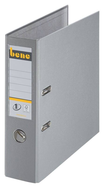 Bene No.1 Power Breit Ordner DIN A4 80 mm Grau 2 Ringe 291400 Kunststoff Hochformat