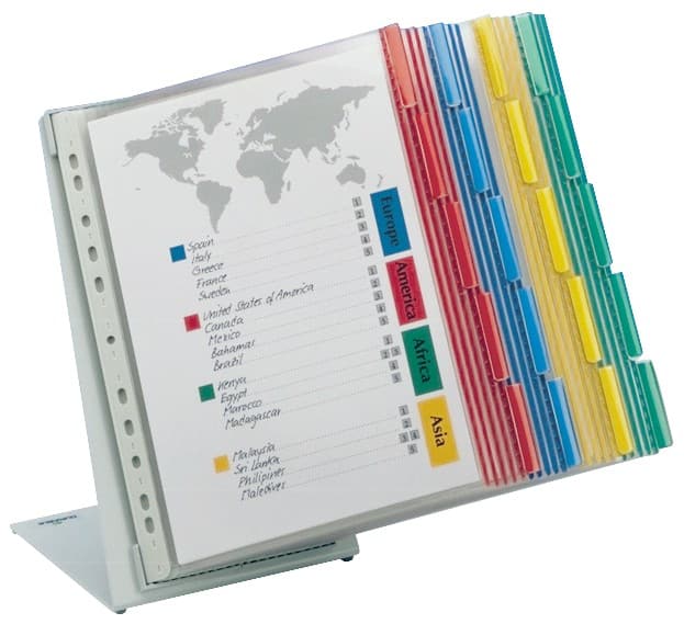 DURABLE FUNCTION Sichttafelsystem 20 Flächen DIN A4 Tischbefestigung Stahl Farbig sortiert