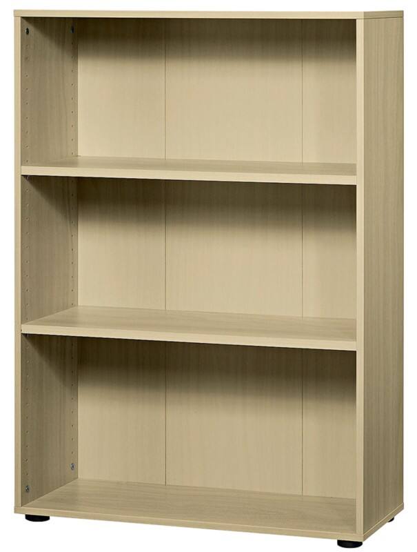 Hammerbacher Melaminharzbeschichtete Spanplatte Regal 2 Fachböden 800 x 330 x 1.144 mm Braun Ahorn