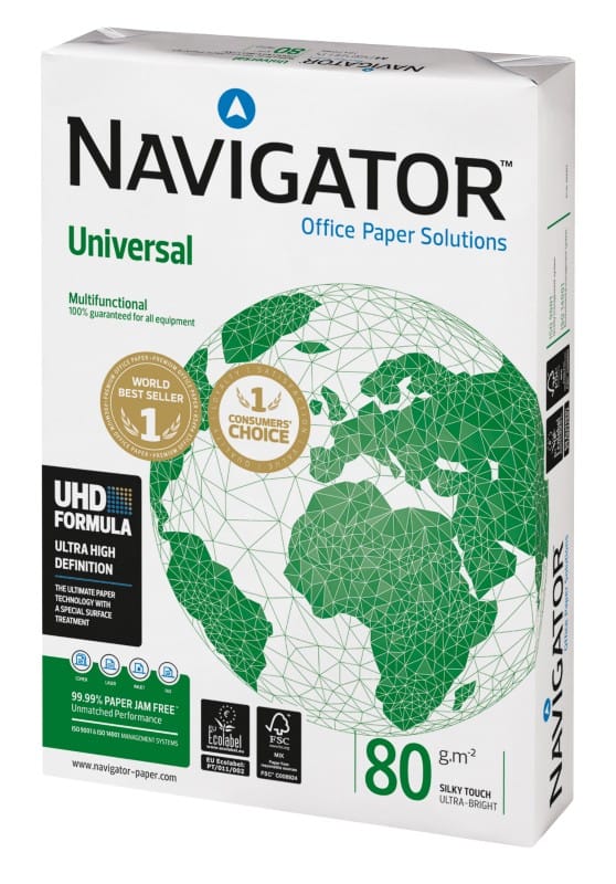 Navigator Universal DIN A4 Druckerpapier 80 g/m² Glatt Weiß 500 Blatt
