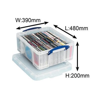 Really Useful Box Aufbewahrungsbox 18C 18 L Transparent Kunststoff 48 x 39 x 20 cm