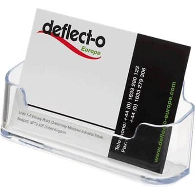 deflect-o Visitenkartenhalter/DE70101, 96x35x45mm, Inhalt für 50 Karten.