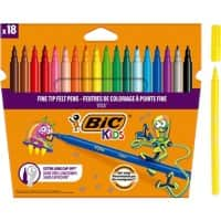 BIC Filzstift Visa 2 mm Farbig sortiert 18 Stück