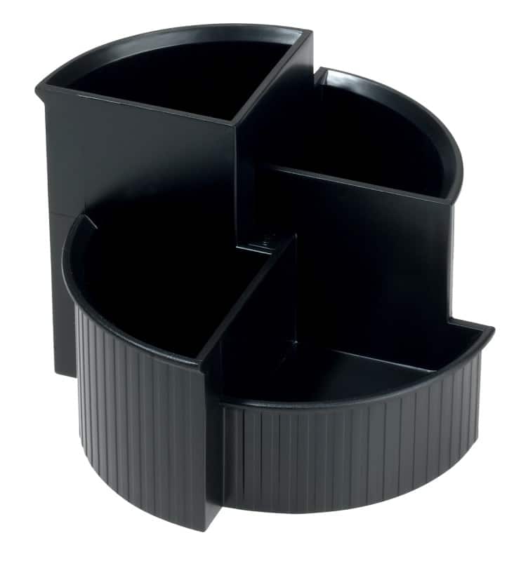 helit Stiftehalter 4 Fächer PS (Polystyrol) Schwarz