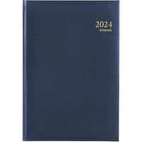 Brepols Minister Buchkalender 2025 DIN A5 1 Tag / 1 Seite Deutsch, Englisch, Französisch, Italienisch, Niederländisch, Spanisch Blau