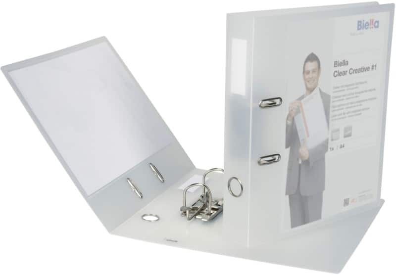 Biella Creative Schmal Ordner DIN A4 40 mm Transparent 2 Ringe 11941403U Kunststoff