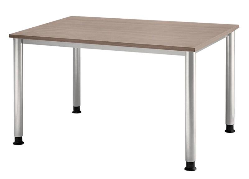 Hammerbacher Matrix Schreibtisch Rechteckig Walnuss 4 Füße 1.200 (B) x 800 (T) x 760 (H) mm Aluminium, Holz, Kunststoff, Spanplatte