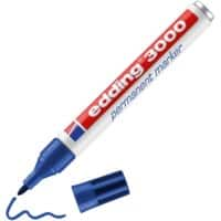 edding 3000 Permanentmarker Mittel Rundspitze 3 mm Blau Nachfüllbar Wasserbeständig