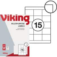 Viking Universaletiketten Selbsthaftend 70 x 50,8mm Weiß 100 Blatt mit 15 Etiketten