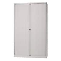 Bisley Rollcontainer-Schrank Kunststoff, Stahl 4 Fachböden abschließbar 1.200 x 430 x 1.980 mm Hellgrau