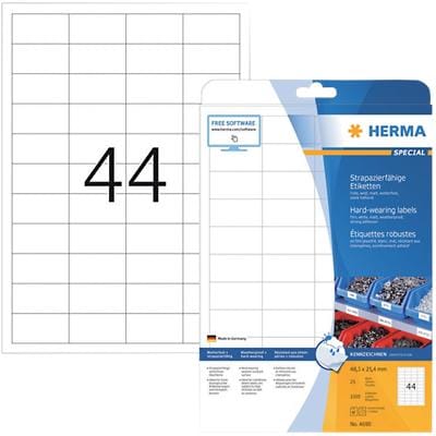 HERMA 4690 Etiketten SuperPrint Weiß Rechteckig 1100 Etiketten pro Packung