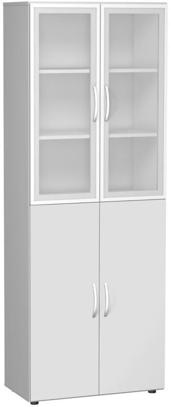 Geramoebel Speed Office Aktenschrank ABS (Acrylnitril-Butadien-Styrol), Spanplatte 5 Fachböden 800 x 420 x 2.160 mm Hellgrau