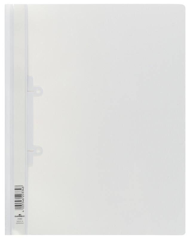 DURABLE Schnellhefter 2580 DIN A4 Überbreite Weiß Hartfolie