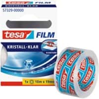 tesa Klebeband tesafilm Kristall-Klar 57329 Transparent 19 mm (B) x 10 m (L) PP (Polypropylen)