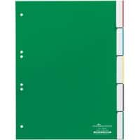 DURABLE Blanko Register DIN A4 Grün 5-teilig PVC (Polyvinylchlorid) Portrait A4 6 Löcher 6220