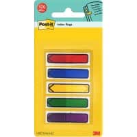Post-it Index-Haftstreifen Farbig sortiert Blanko 1,19 x 4,32 cm 5 Stück à 20 Streifen