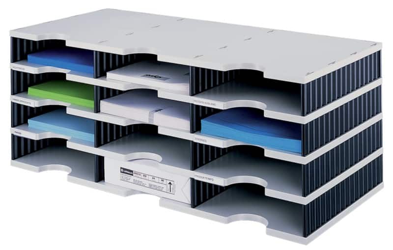 Styro Sortiersystem Grundeinheit Styrodoc DIN C4 Grau, Schwarz 72,3 x 33,1 x 29,3 cm