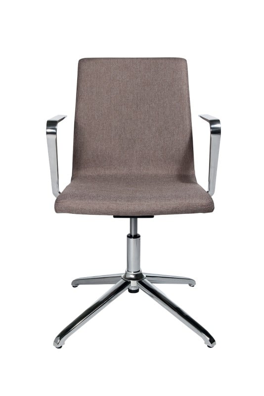 TOPSTAR Konferenzstuhl Stoff Feste Armlehne Hellbraun 110 kg Sitness Cube