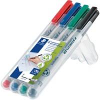 STAEDTLER Lumocolor 316 OHP-Marker Fein Rundspitze 0,6 mm Farbig sortiert Nachfüllbar 4 Stück