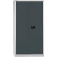 Bisley Flügeltürenschrank Universal Lichtgrau, Anthrazitgrau 914 x 400 x 1.806 mm