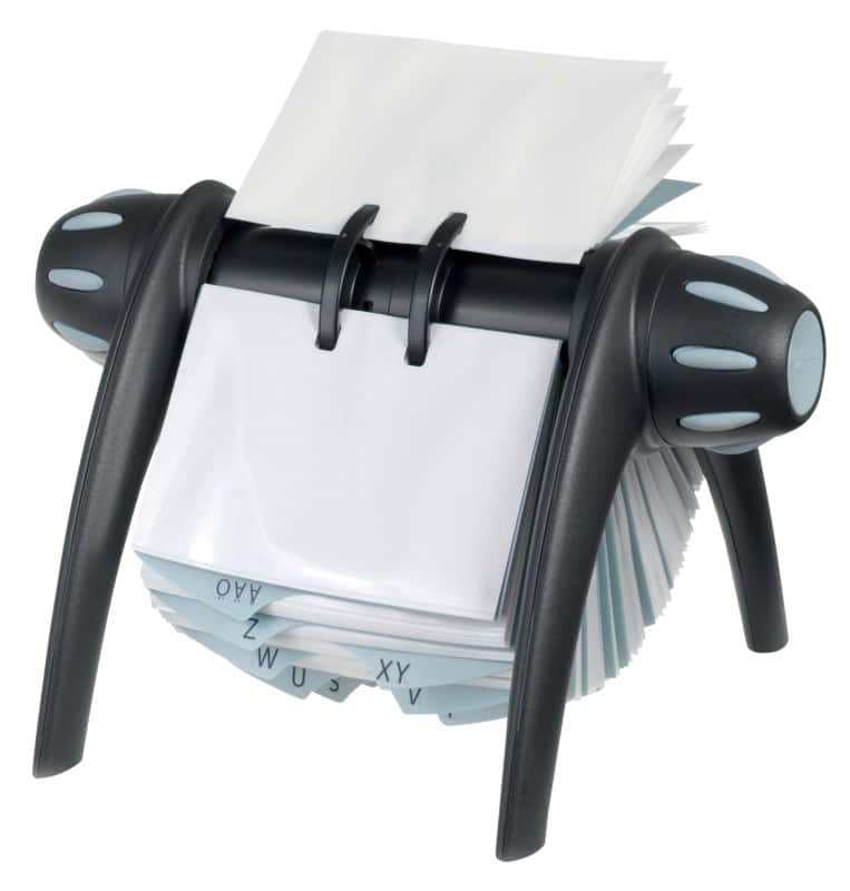 DURABLE Visitenkarten-Rollarchiv Visifix® Flip Spezial 400 Karten Schwarz 21,5 x 18,5 x 12 cm