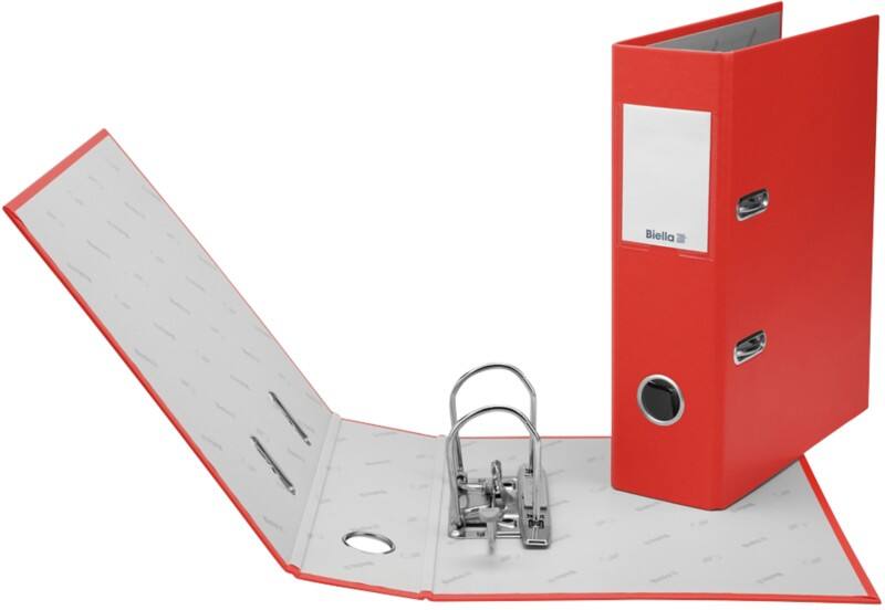 Biella Plasti-Color Breit Ordner DIN A5 70 mm Rot 2 Ringe 10750745U Kunststoff Hochformat